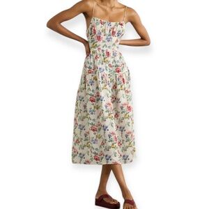 Doen Benoit Floral Print Midi Dress